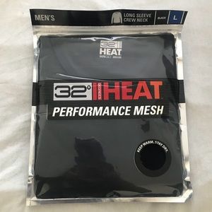 32 degree black long sleeve crew neck